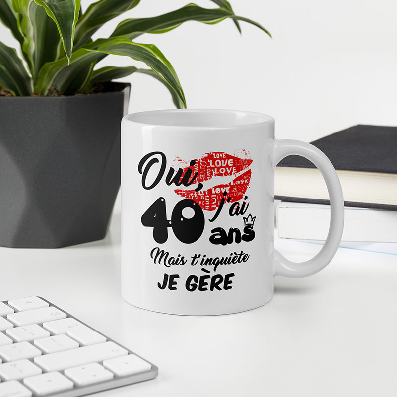 Mug Anniversaire Femme 40 ans